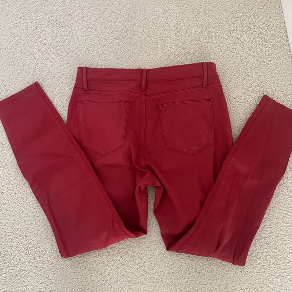 Frame Le High Skinny Jeans in Red Coated Stretch -  29 - Picture 3 of 9